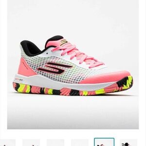 Skechers Viner pro court Pink and White Athletic Shoes